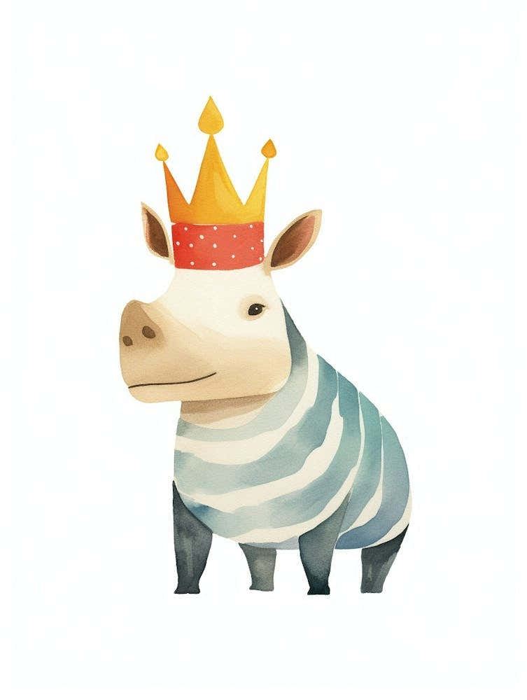Little Rhinoceros 4 Wearing A Crown