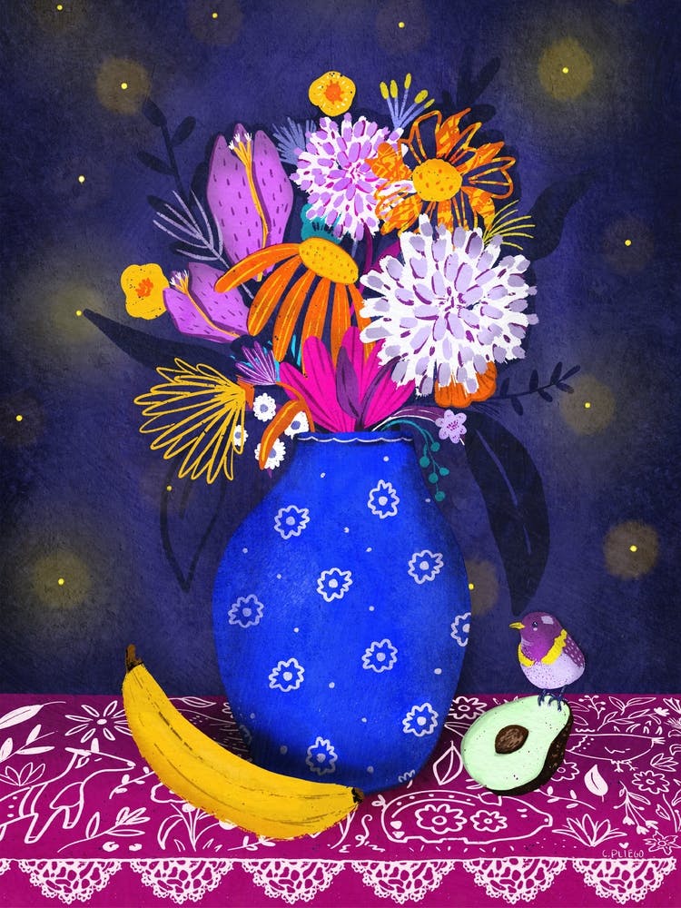 Still Life Avocado & Banana