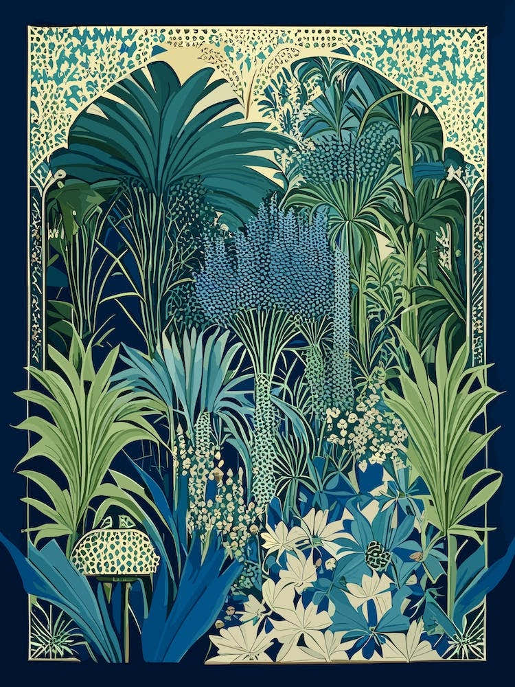Jardin Majorelle, Morocco Vintage Botanical