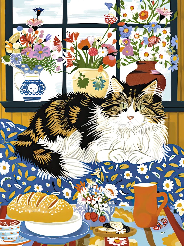 Tea Time With A Norwegian Forest Cat 3