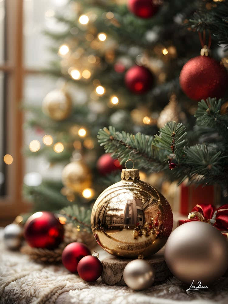 Beautiful Christmas tree portrait