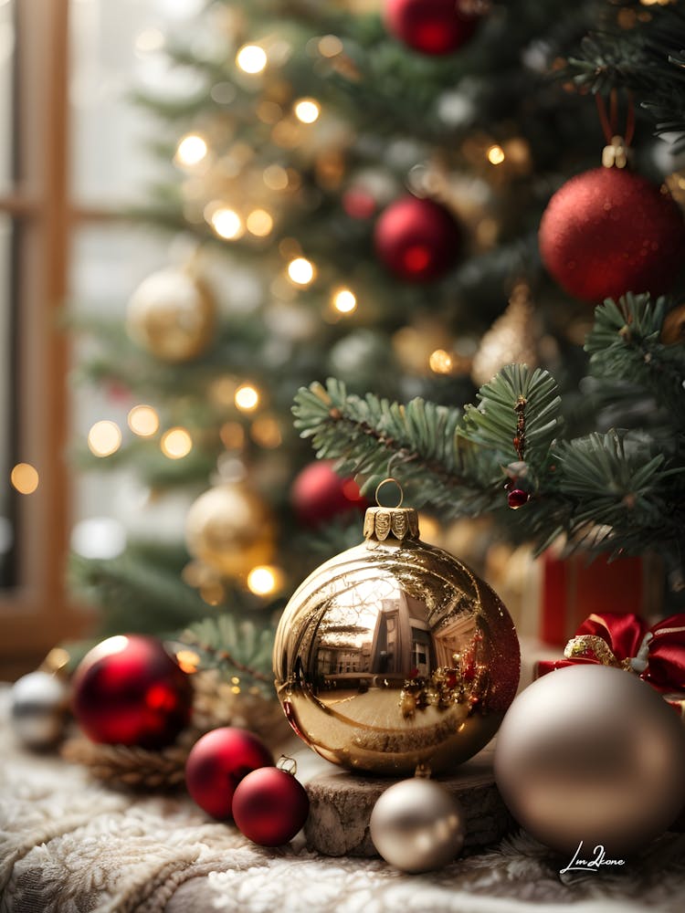 Beautiful Christmas tree portrait