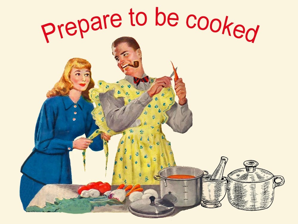 Prepare To Be Cooked, Funny Vintage Advertising Poster, Baby Boomers