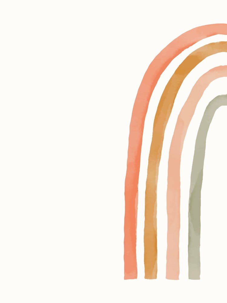 Rainbow Kids Watercolour Left