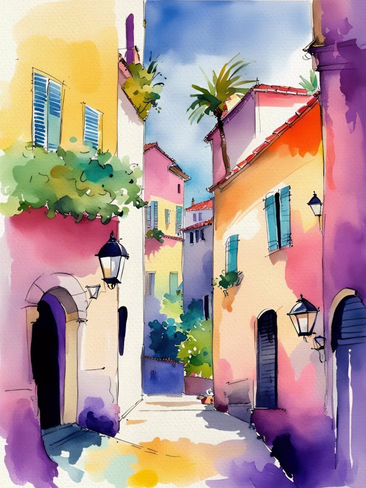 Watercolor Street Painting