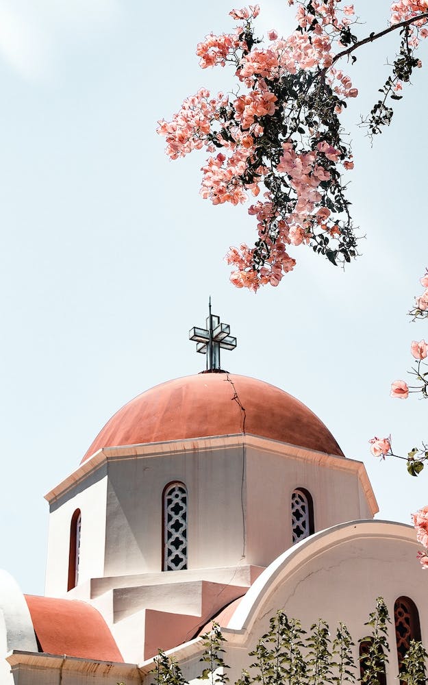White Church In Greece