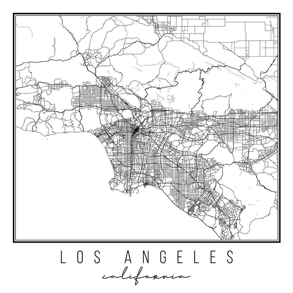 Los Angeles California Street Map