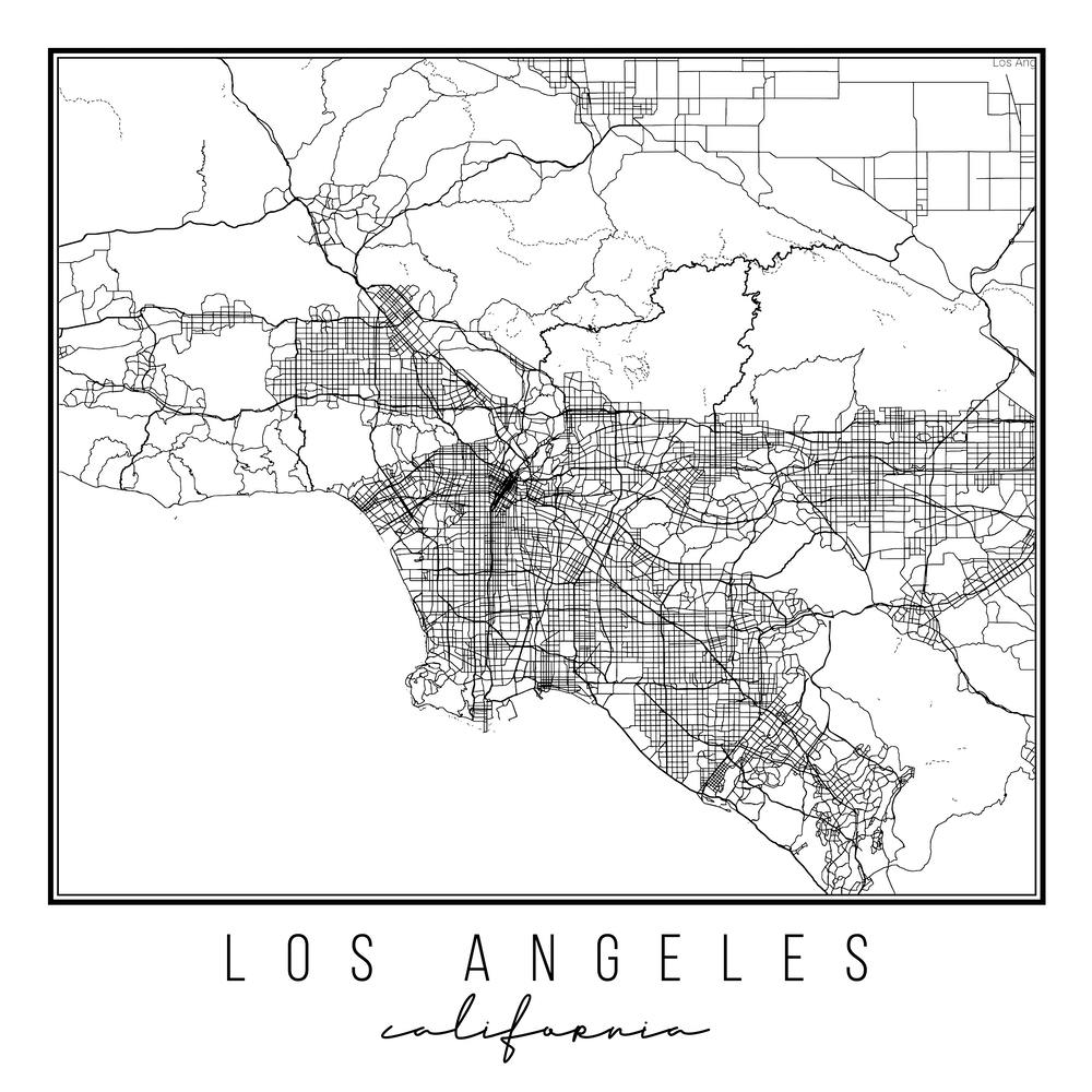 Los Angeles California Street Map