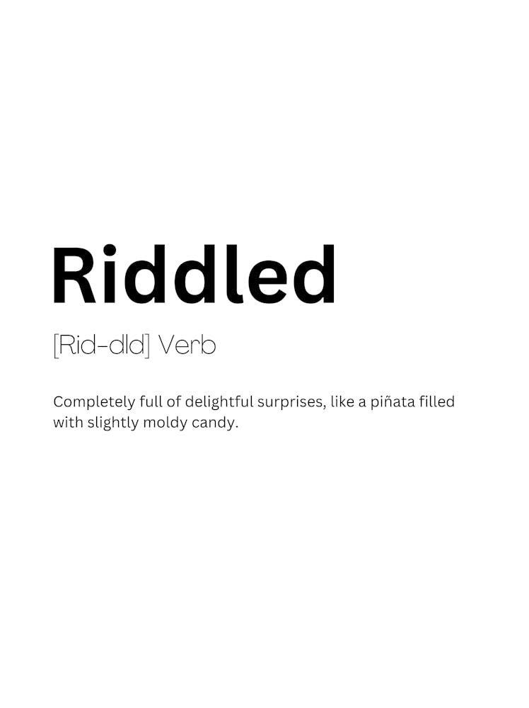 Riddled Definition Meaning 1