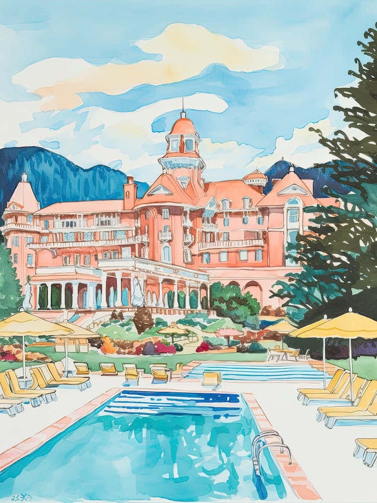 The Broadmoor   Colorado Springs, Colorado   Resort Storybook Illustration 5
