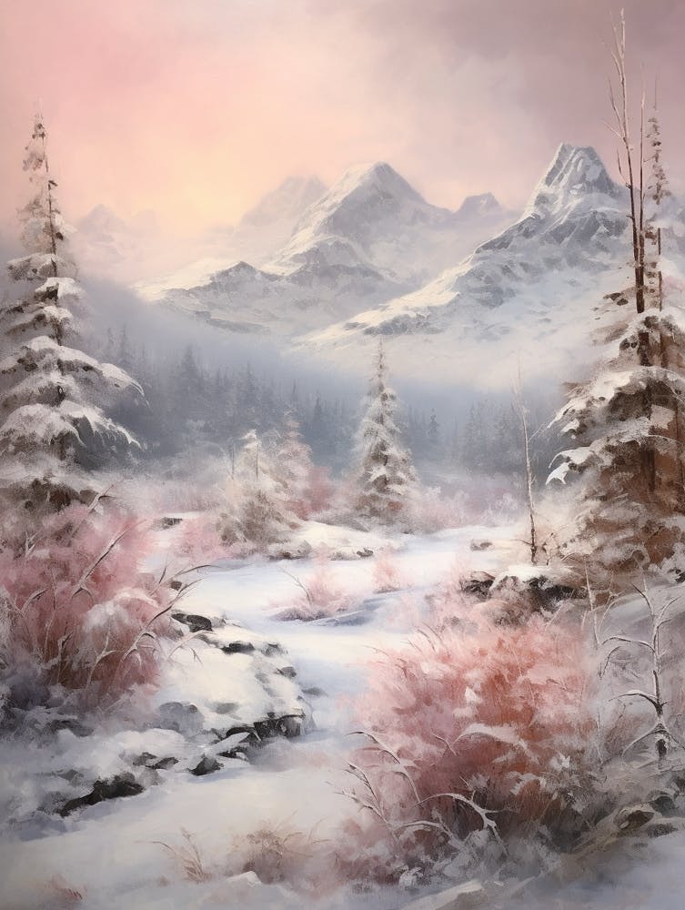 Dreamy Winter Painting Rocky Mountain National Park United States 4