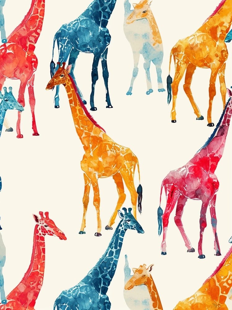 Giraffe Watercolour Pattern