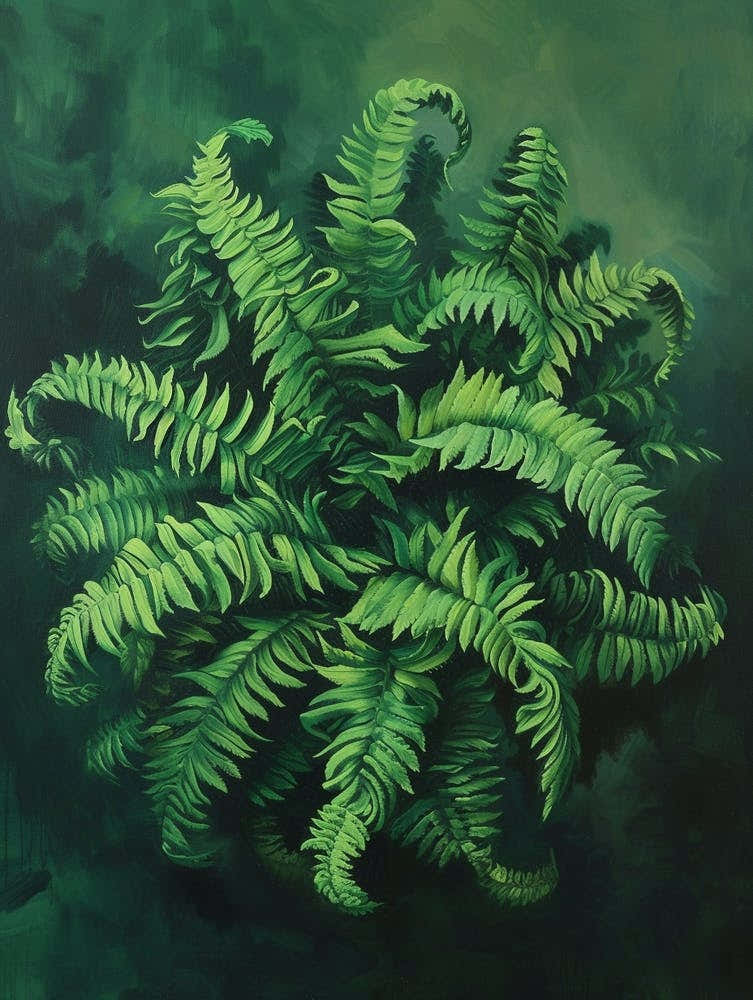 Upside Down Fern Painting 4
