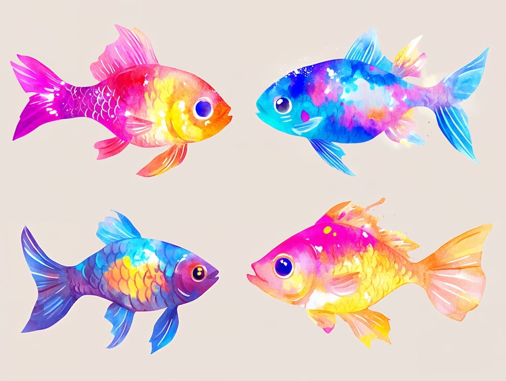 Watercolor Fishes