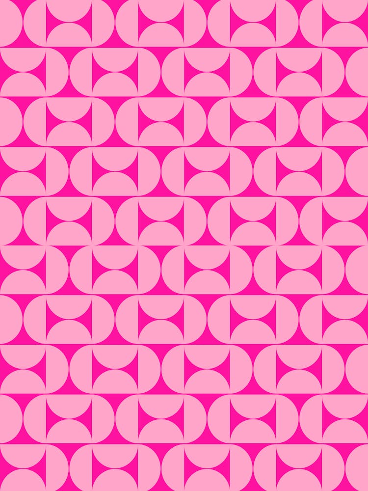 Mid Century Hot Pink