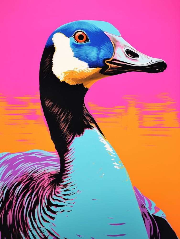 Andy Warhol Style Bird Canada Goose 2