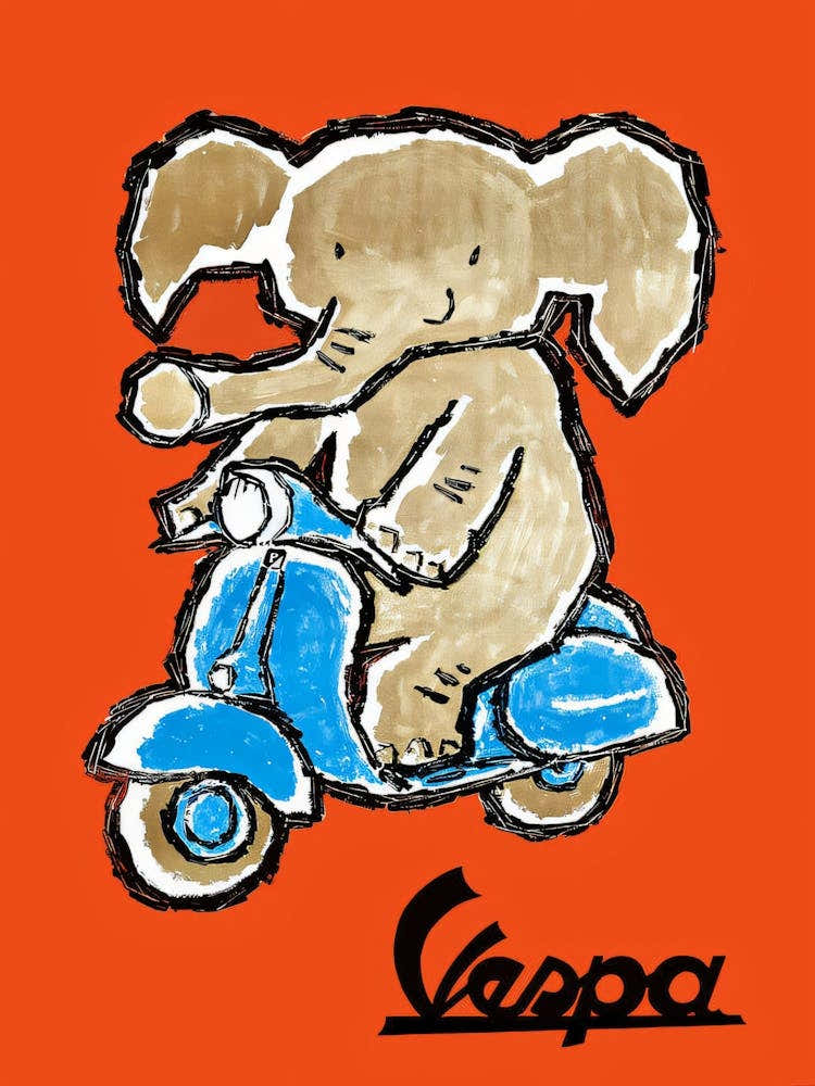 Vintage Vespa Elephant