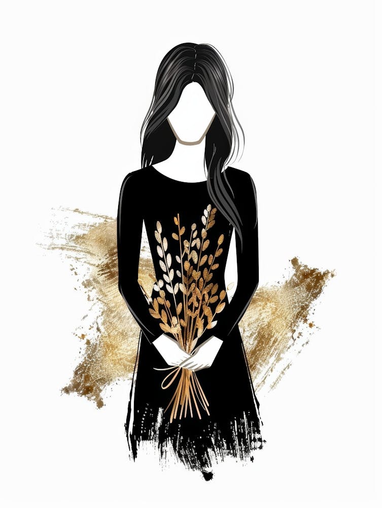 Woman Holding Wheat