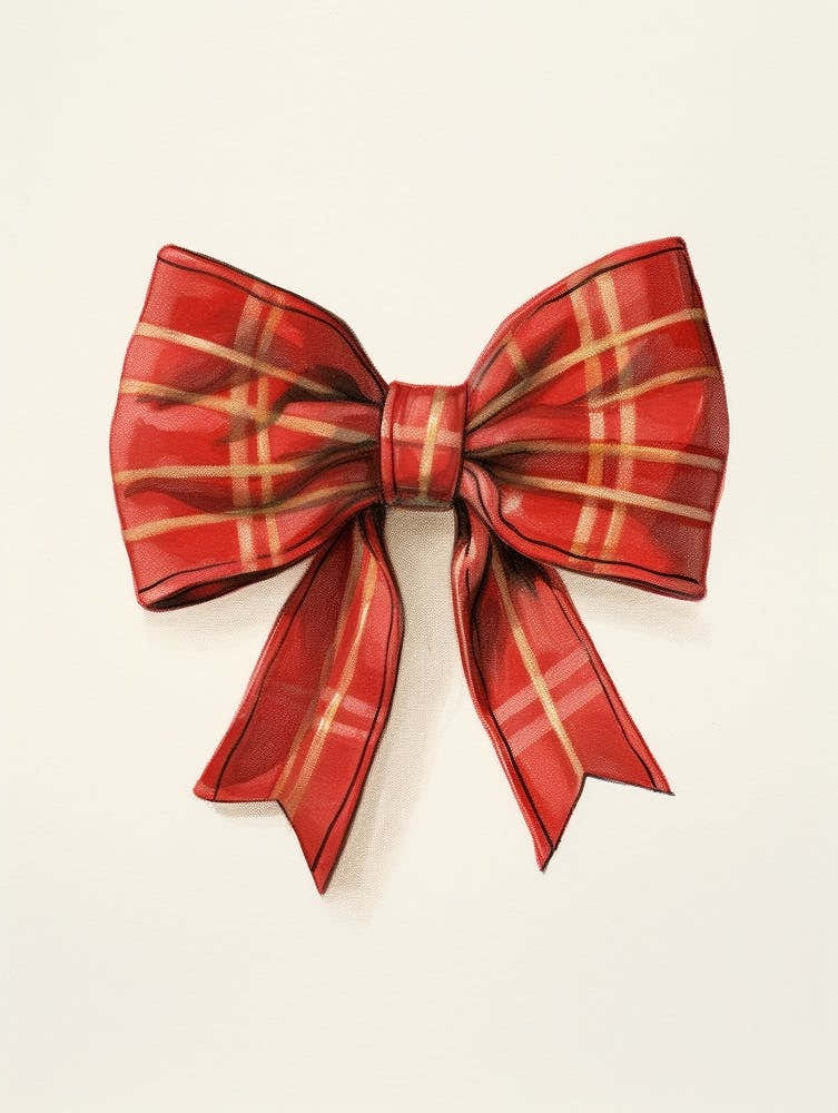Red Tartan Bow