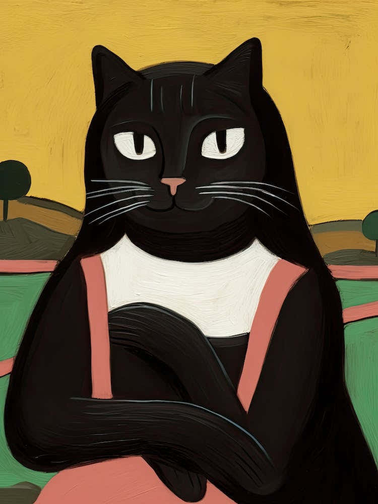 La Mona Lisa, Black Cat, Gioconda Leonardo Da Vinci 1