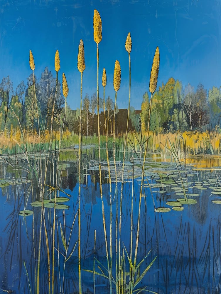 Reeds In A Pond