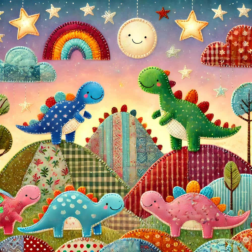 Dinosaurs In The Night Sky