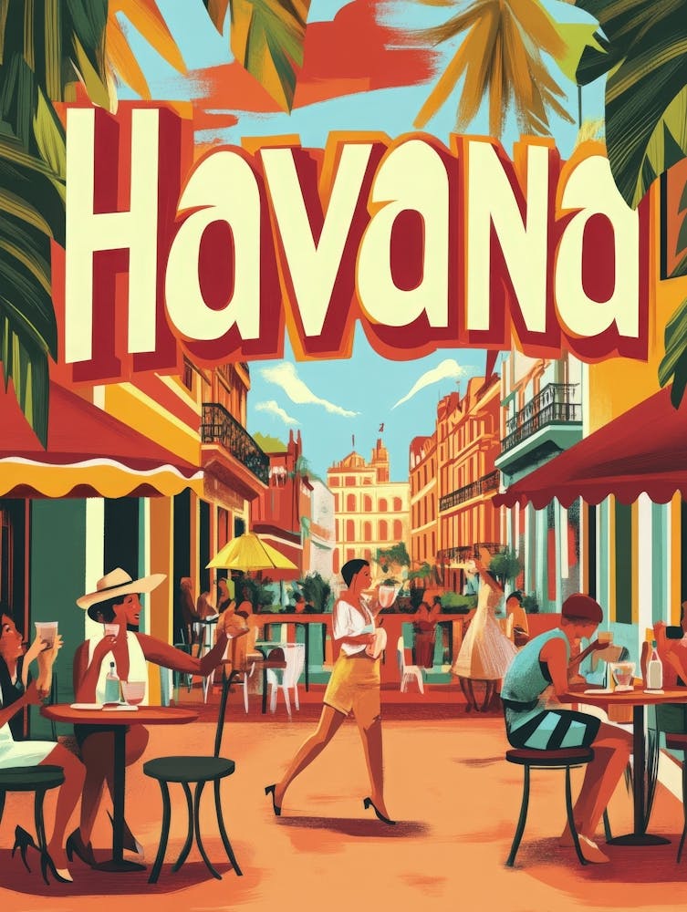 Aihrgdesign A 1970s Inspired Travel Poster For Havana 2