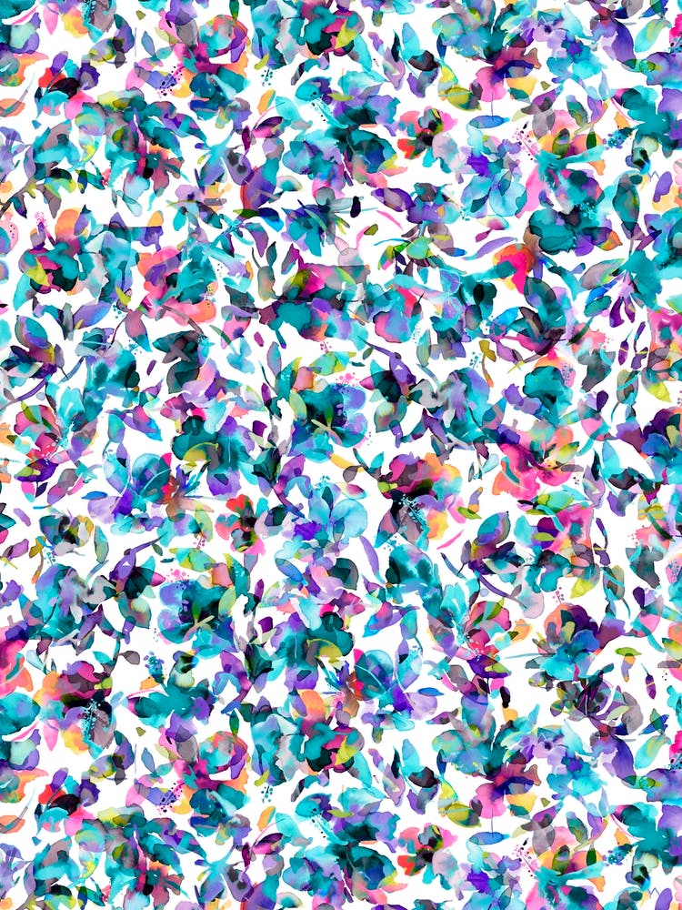 Aquatic Flowers Blue