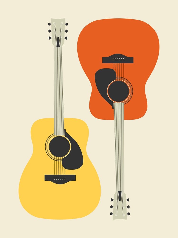 Double Guitar Abstract Minimal