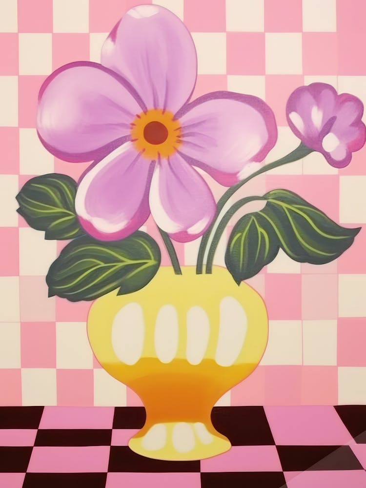 Pansies Flower Vase 4