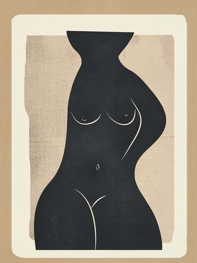 Modern Abstract Woman Body Vase