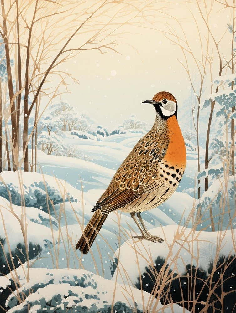 Winter Bird Painting Pheasant 2