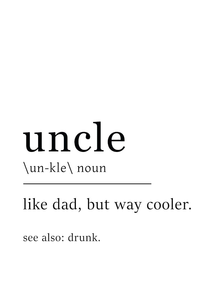 Uncle Definition Poster - Dictionary