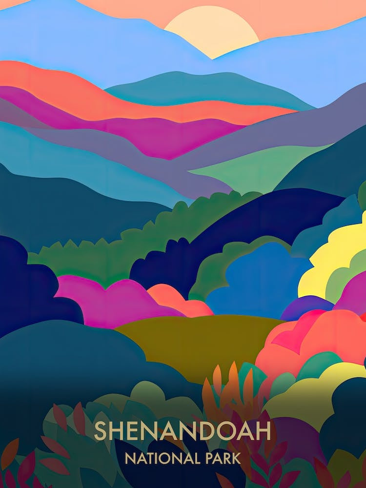 Shenandoah National Park Travel Poster Matisse Style 1