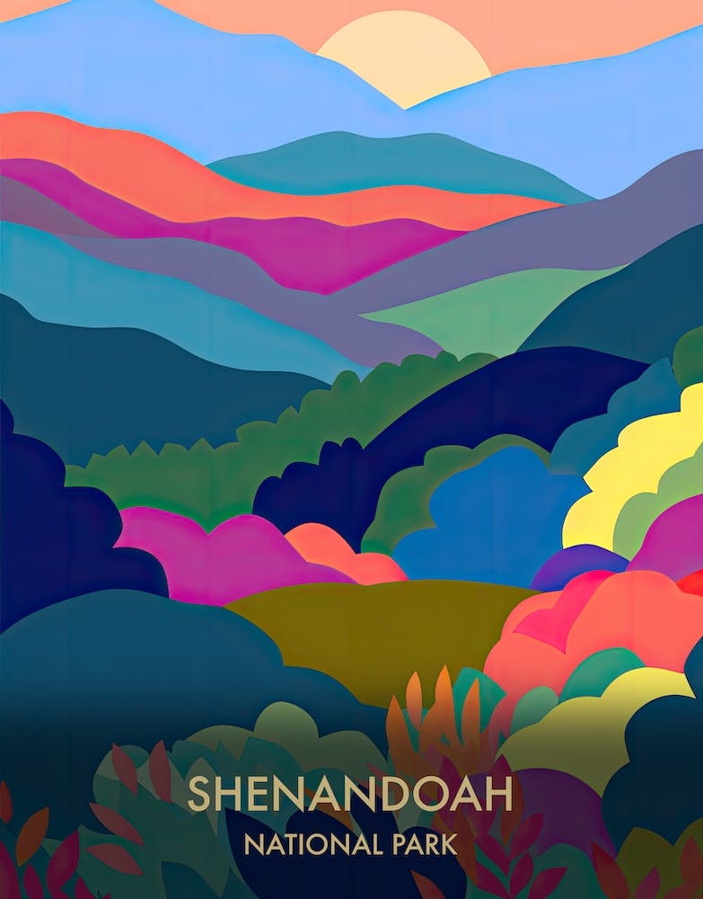 Shenandoah National Park Travel Poster Matisse Style 1