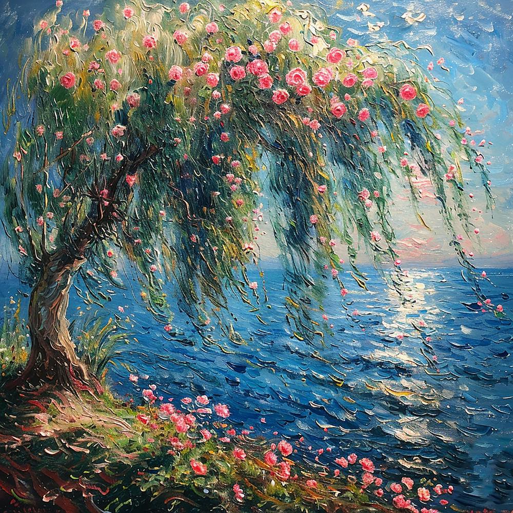 Willow Tree By The Sea