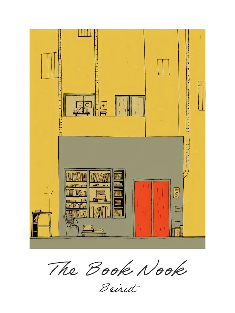 Beirut The Book Nook Pastel Colours 3 Poster