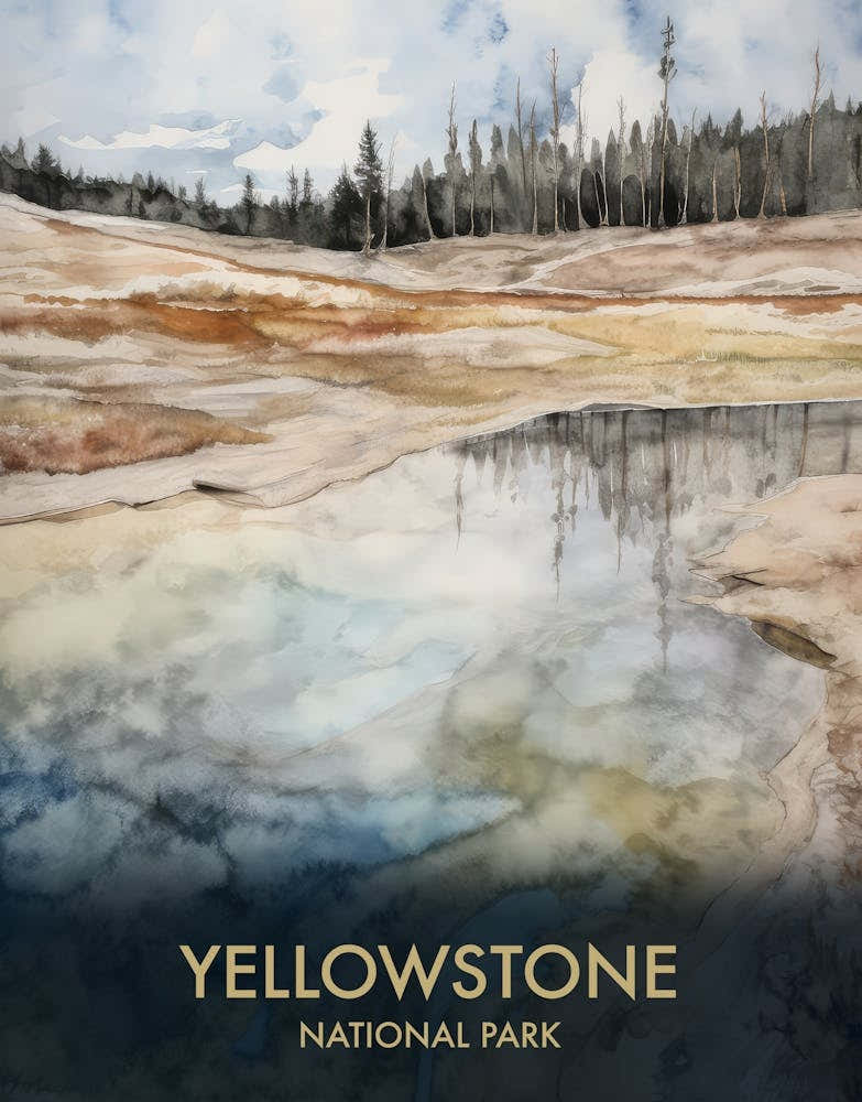 Yellowstone National Park Vintage Travel Poster 8