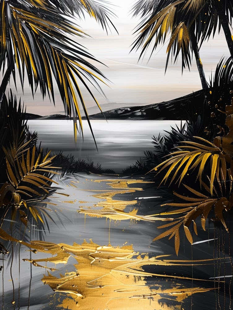 Palm Trees And Water