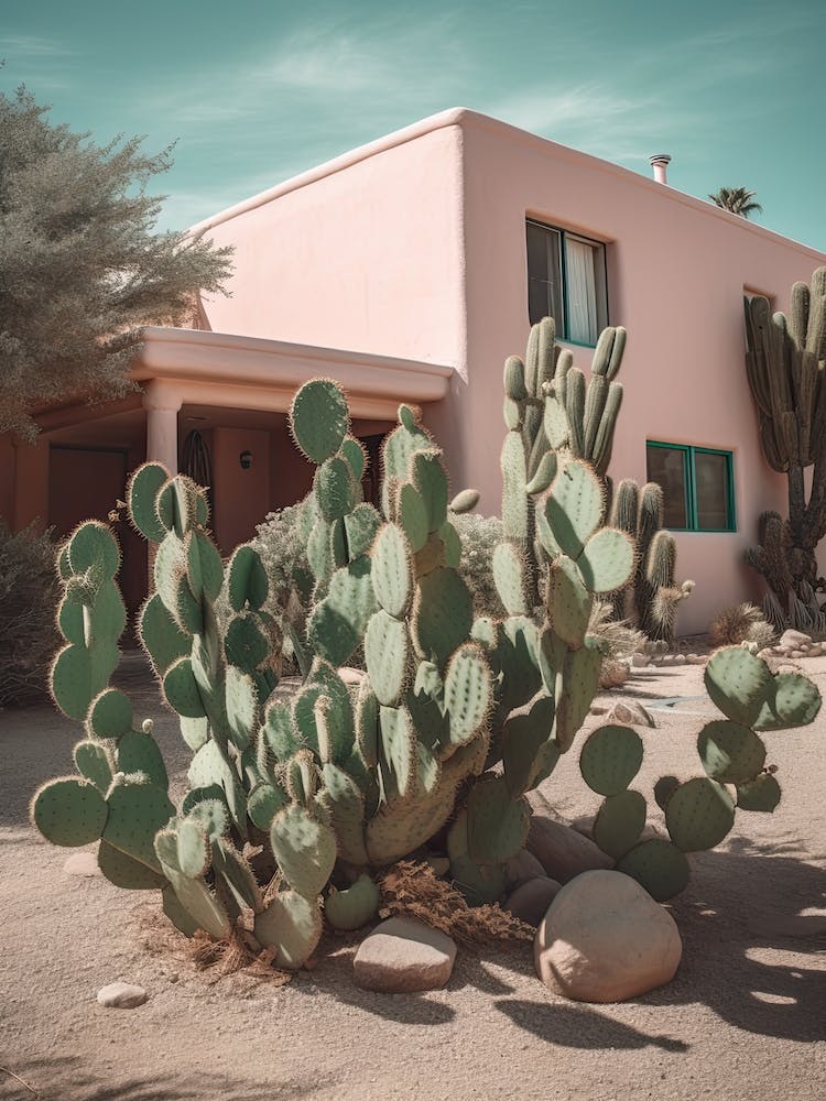 Cacti Pink Wall Photography 4
