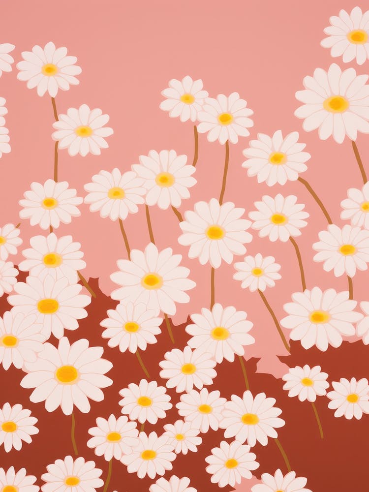 Daisies Flower Big Bold Illustration 3