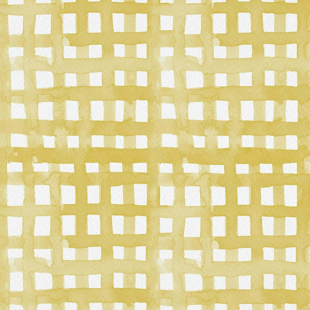 Watercolor Pastel Yellow Grid