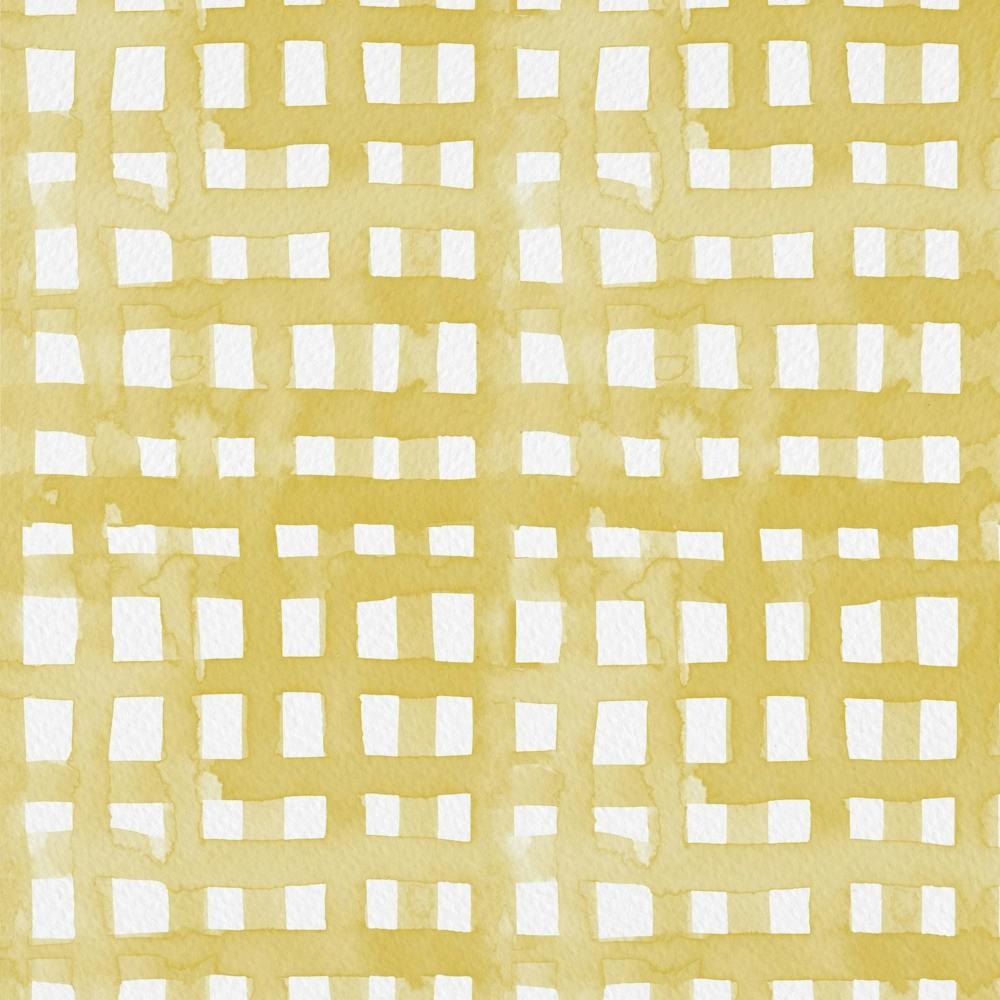 Watercolor Pastel Yellow Grid
