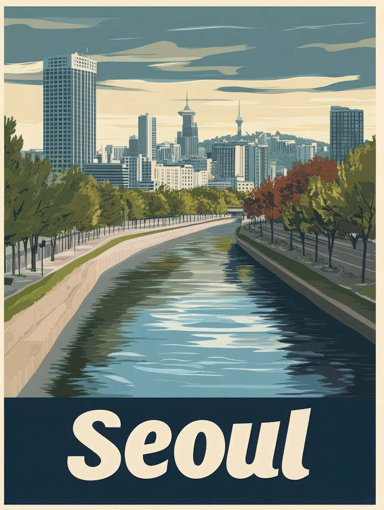 Aihrgdesign A Mid Century Modern Travel Poster For Seoul Show 2f4a8baa 9771 4d45 9cd4 Ac7147572eda 0