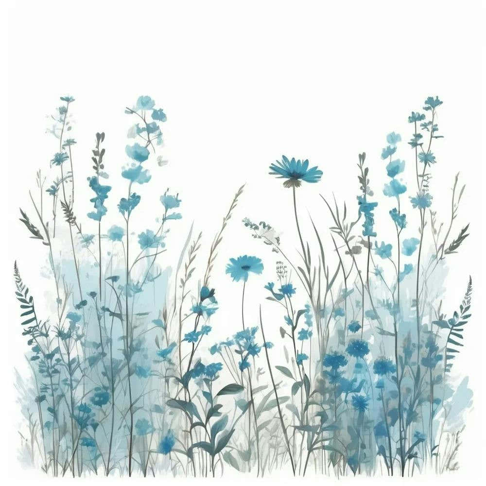 light Blue botanical wildflowers 5
