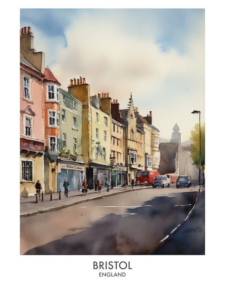 Bristol Watercolour Travel Poster 3