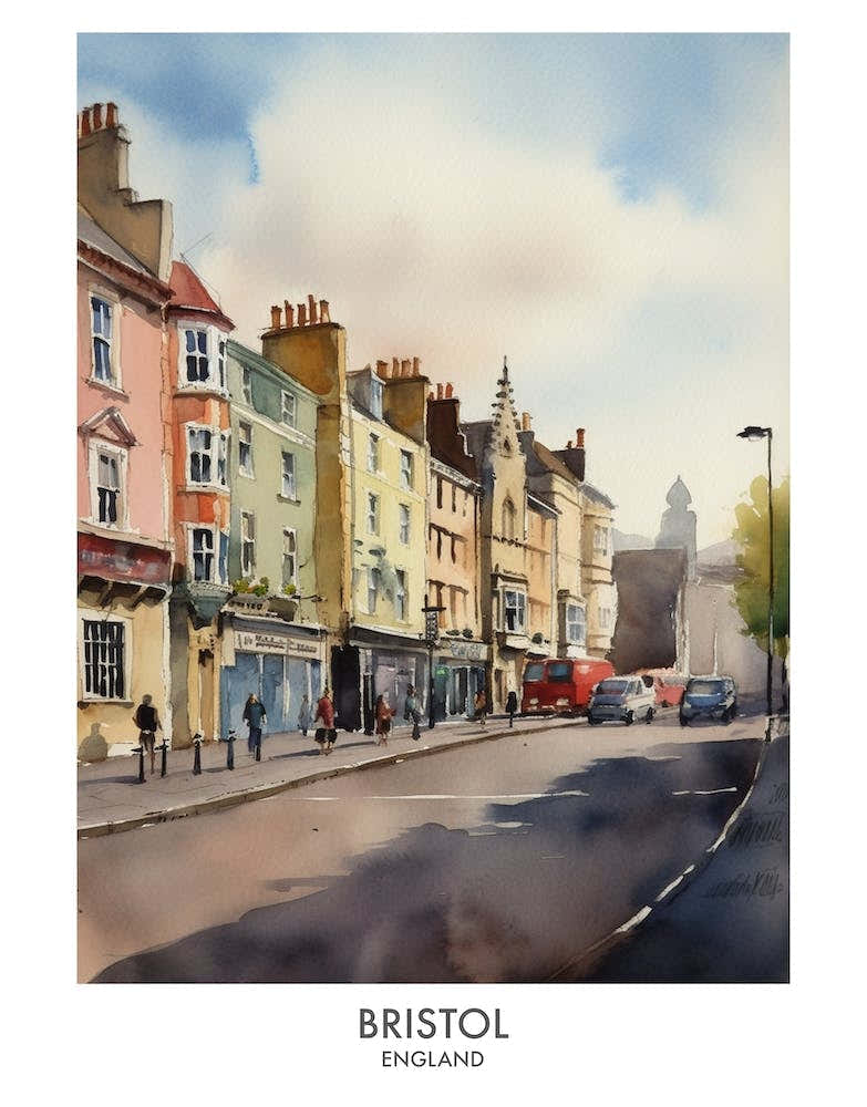 Bristol Watercolour Travel Poster 3