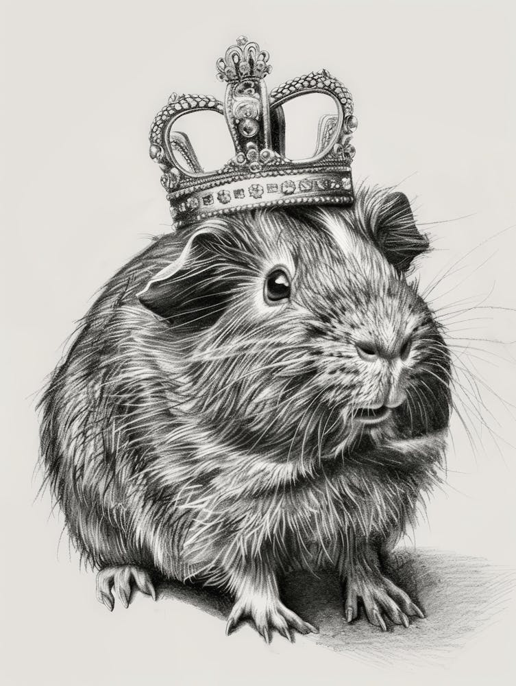 Guinea Pig With Crown 1