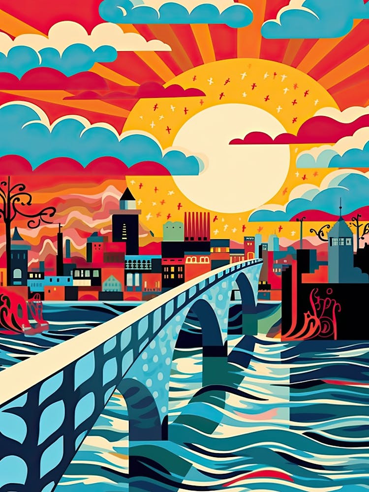 Peace Bridge, Canada, Colourful 3