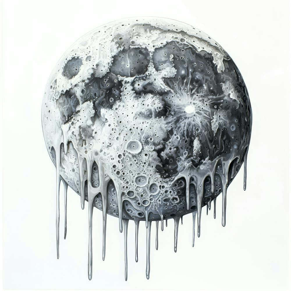 Cosmic Art A Detailed Moon